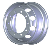 Колесо дисковое SRW(TOPU) 9.00x22.5 10x335 ET175 D281 T13 (4250кг) Silver